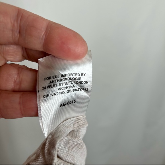 Ollari from Anthropologie cream animal print pull on pants high waisted - Picture 7 of 8